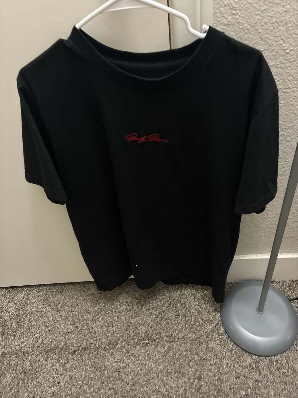 S. Palace x Marilyn Monroe Black Embroidered Signature Graphic T-Shirt